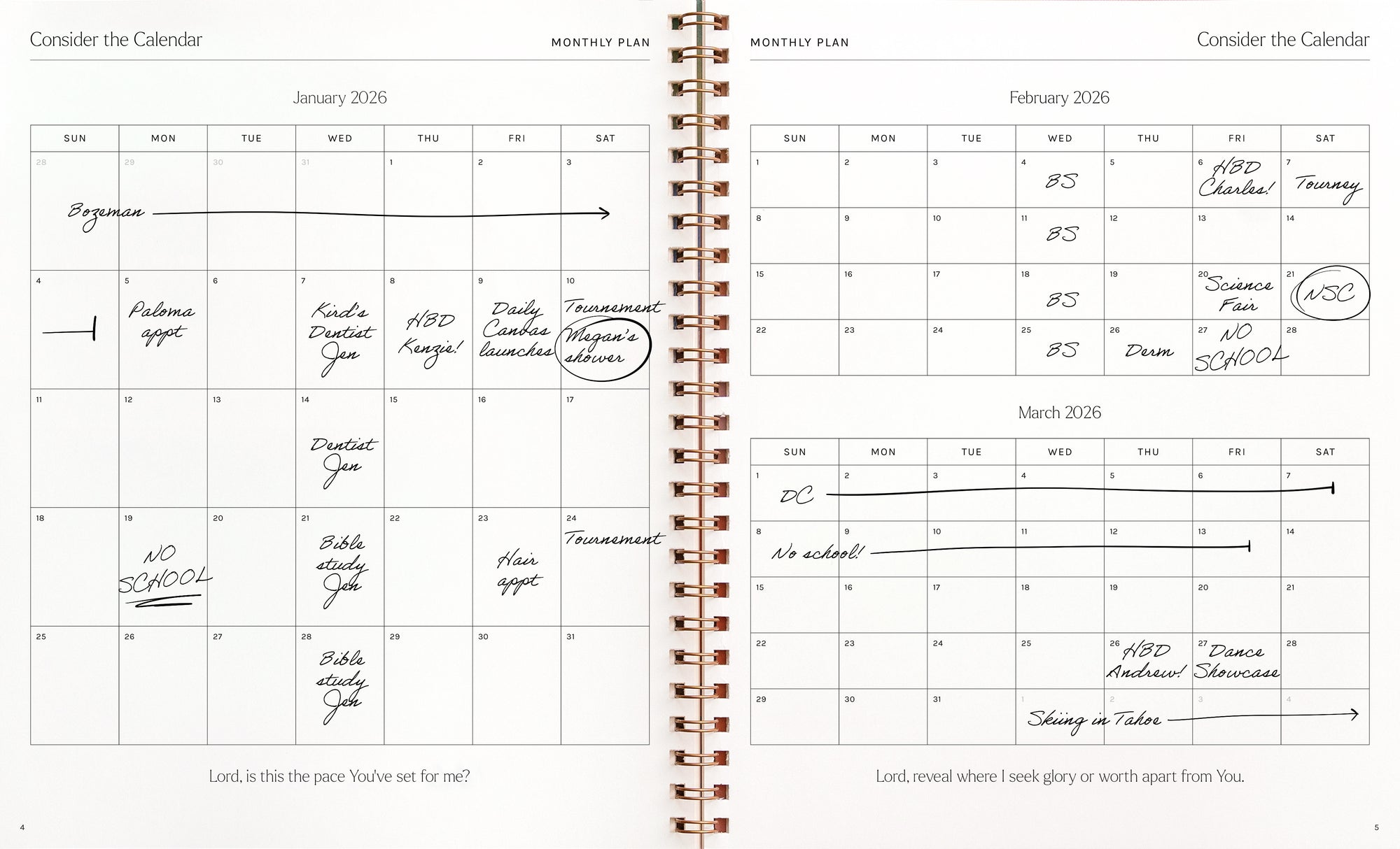 Monthly Plan: Consider the Calendar + Set Your Pace