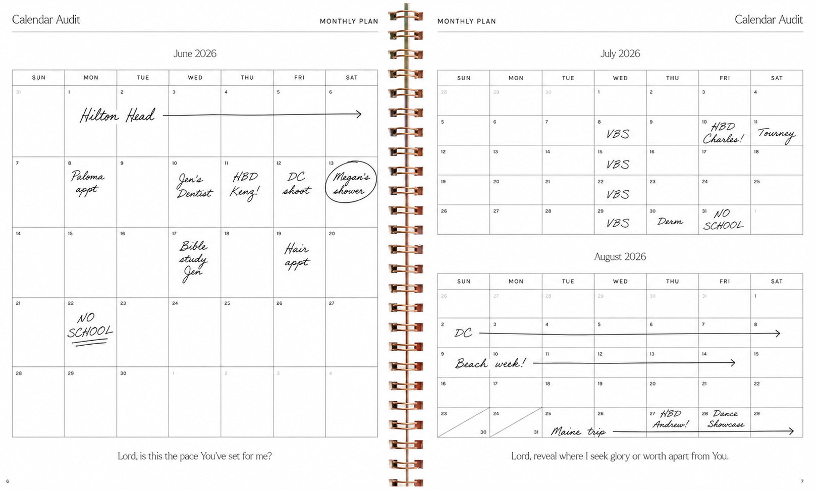 Calendar Audit