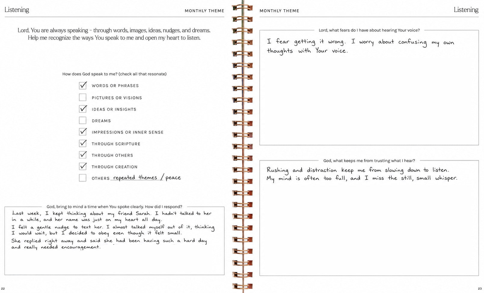 Monthly Theme + Bible Reading Plan